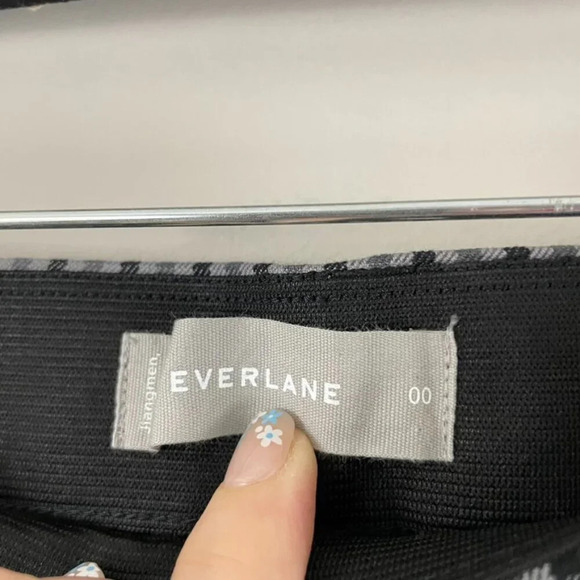 Everlane The Kick Cropped Plaid Work Pants Size 00 - Picture 3 of 7